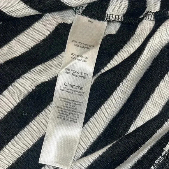 Striped, sequined, cold should Chico’s top - Picture 7 of 8